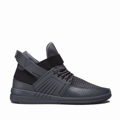 Supra SKYTOP V - Miesten Matalavartiset Tennarit - TummanHarmaat/Mustat